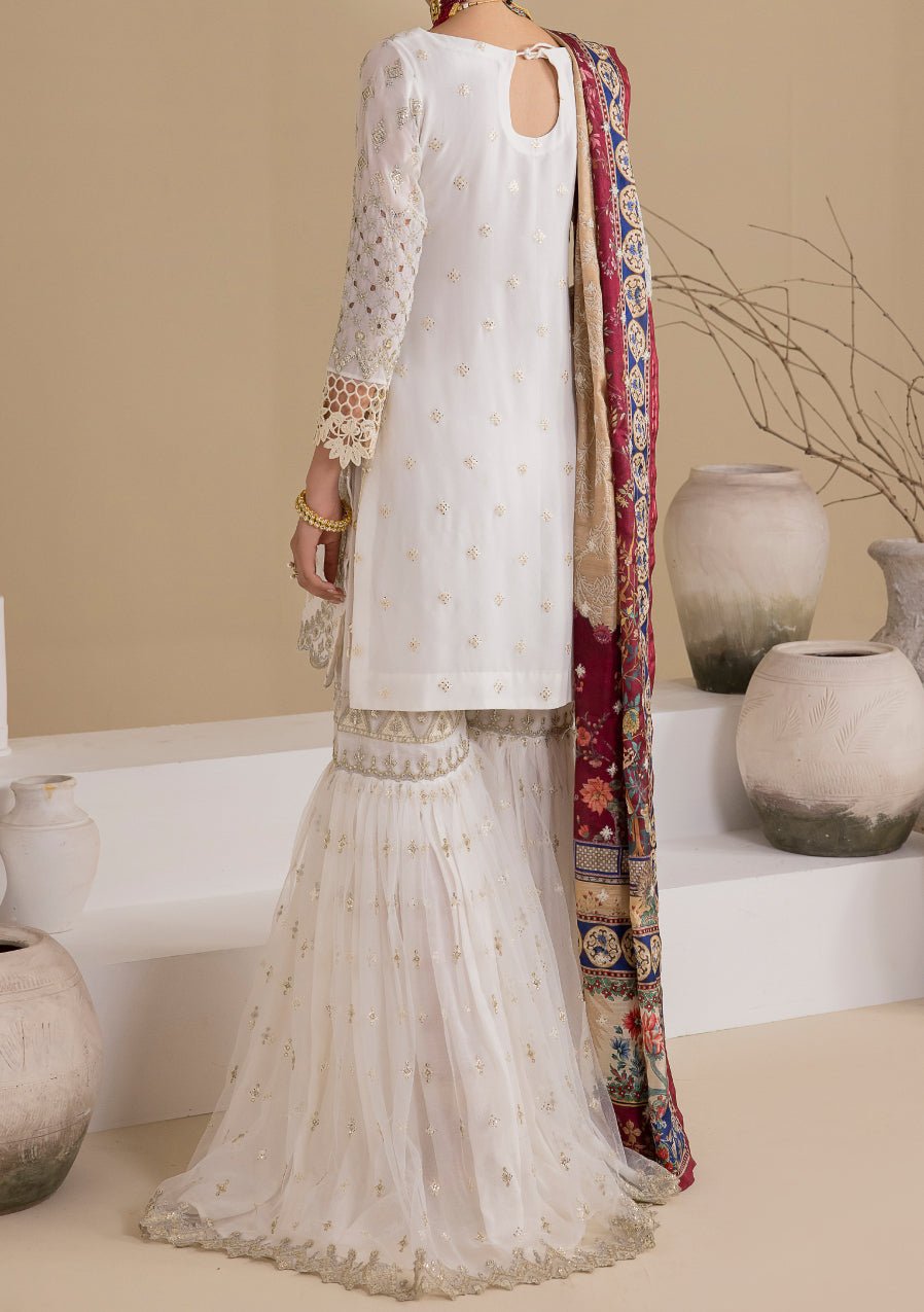 Iznik Bianca Pakistani Luxury Chiffon Dress - db23413