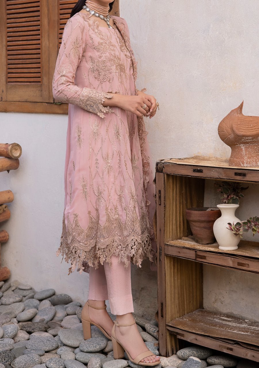 Iznik Oriana Pakistani Luxury Chiffon Dress - db23411
