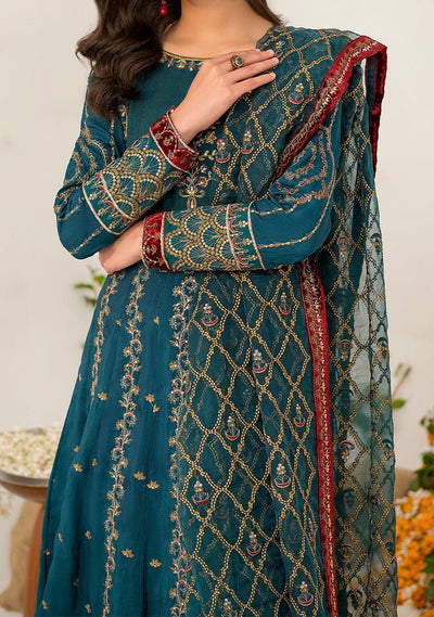 Iznik Sanguine Pakistani Luxury Raw Silk Anarkali - db24378