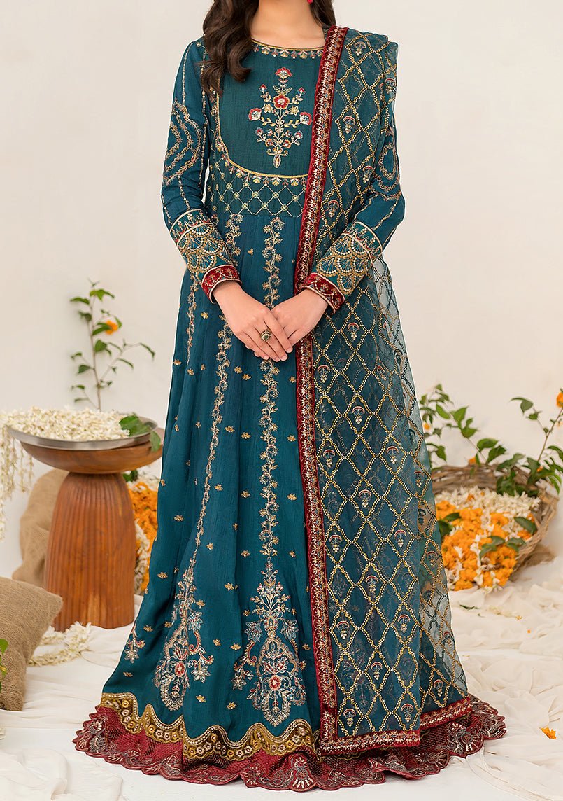 Iznik Sanguine Pakistani Luxury Raw Silk Anarkali - db24378