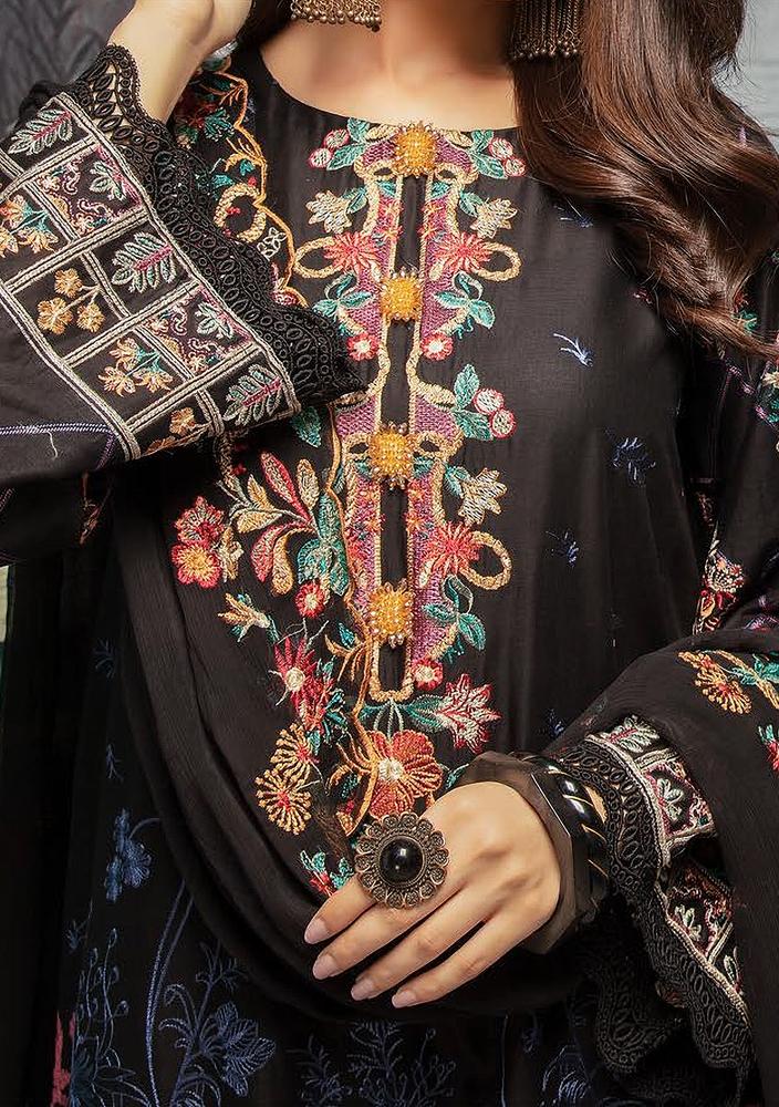Khoobsurat Khas Embroidered Pakistani Lawn Dress: Deshi Besh.