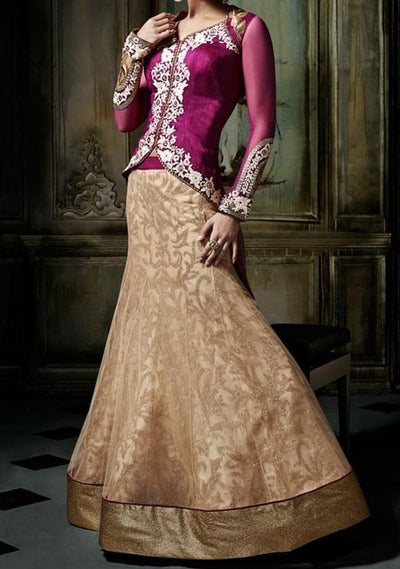 Khwaab Exclusive Designer Lehenga Style Suit: Deshi Besh.