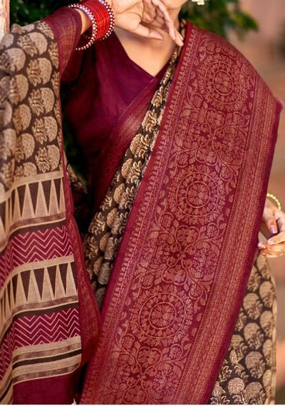 LT Designer Prerna Jacquard Cotton Silk Saree: Deshi Besh.