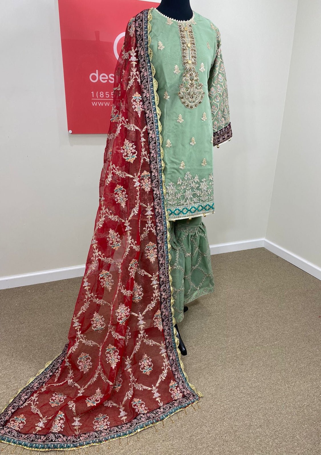 Maria.B Embroidered Pakistani Master Copy Dress - db18459
