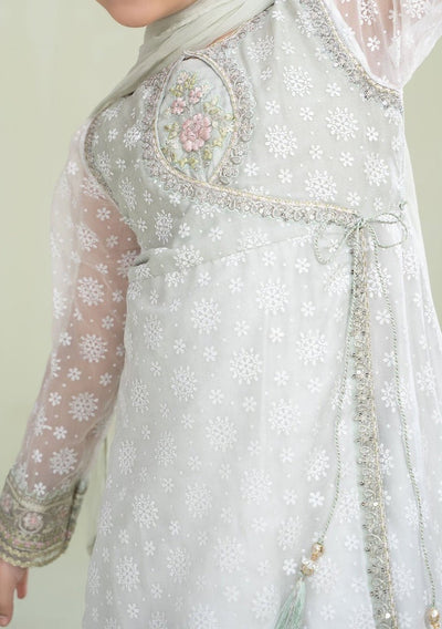 Maria.B Girl's Embroidered Chiffon Palazzo Suit - db24917
