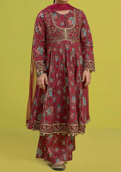 Maria.B Girl's Embroidered Lawn Palazzo Suit - db25087
