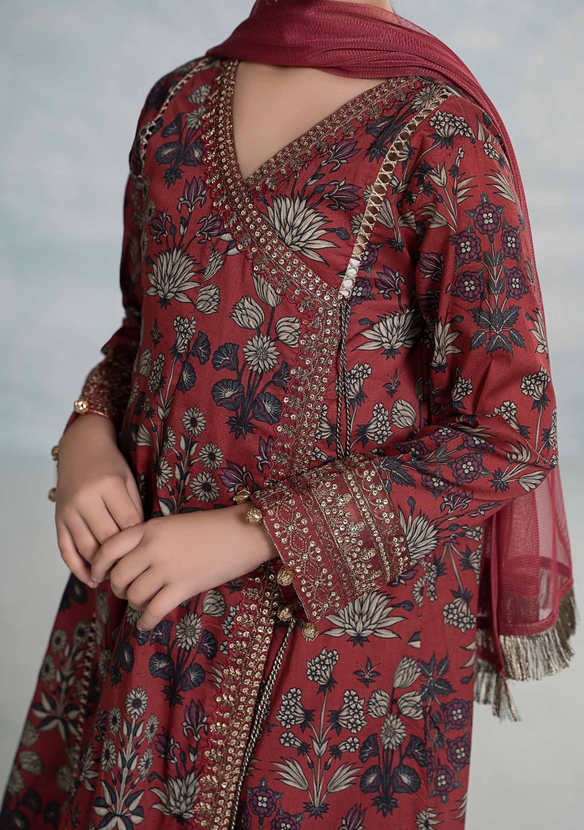 Maria.B Girl's Embroidered Lawn Salwar Suit - db25396