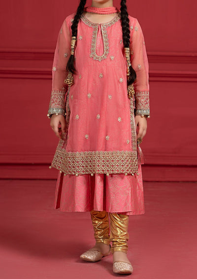 Maria.B Girl's Embroidered Organza Salwar Suit - db24926