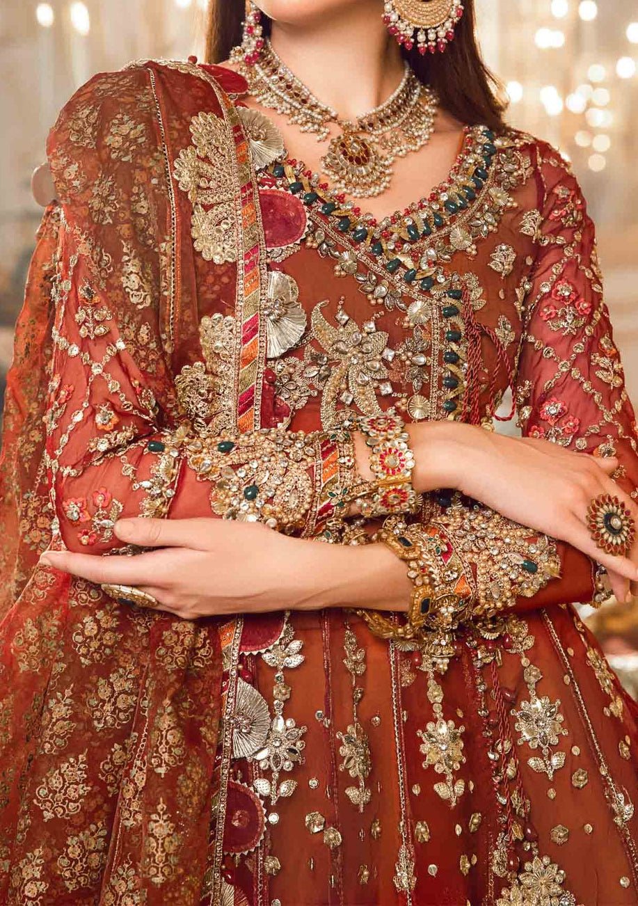 Maria.B Mbroidered Pakistani Organza Anarkali - db24593