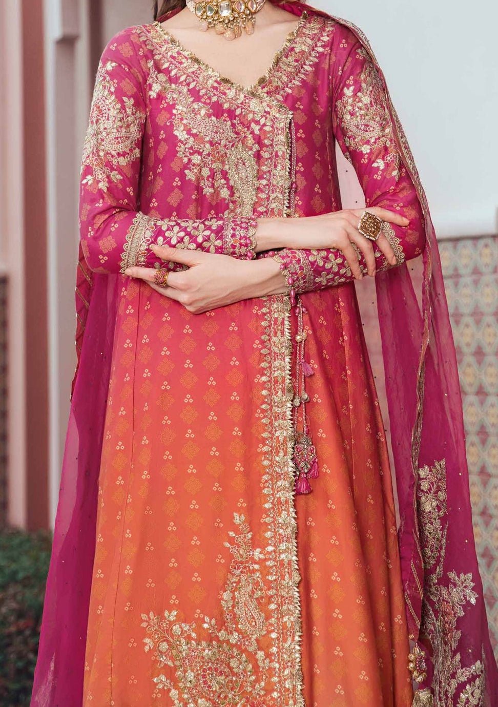 Maria.B Sateen Pakistani Luxury Cotton Satin Dress - db24100