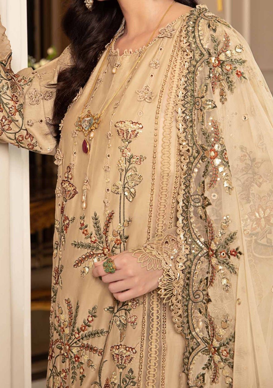 Maria.B Sateen Pakistani Luxury Cotton Satin Dress - db24103