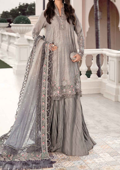 Maria.B Sateen Pakistani Luxury Cotton Satin Dress - db24097