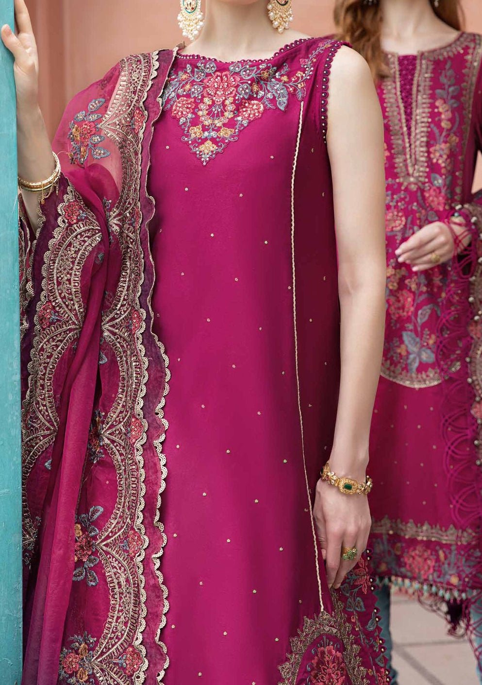 Maria.B Sateen Pakistani Luxury Lehenga Suit - db24093