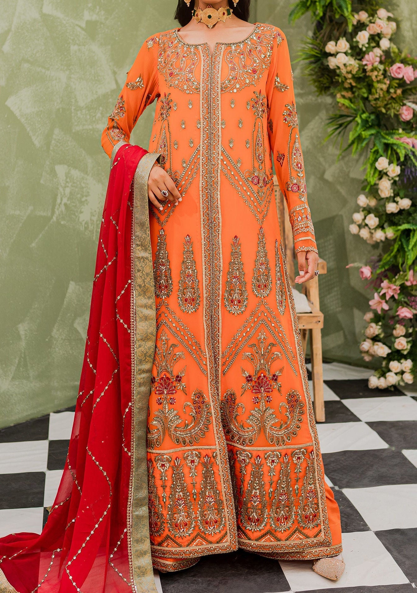 Maryum N Maria Murat Pakistani Chiffon Dress - db23350