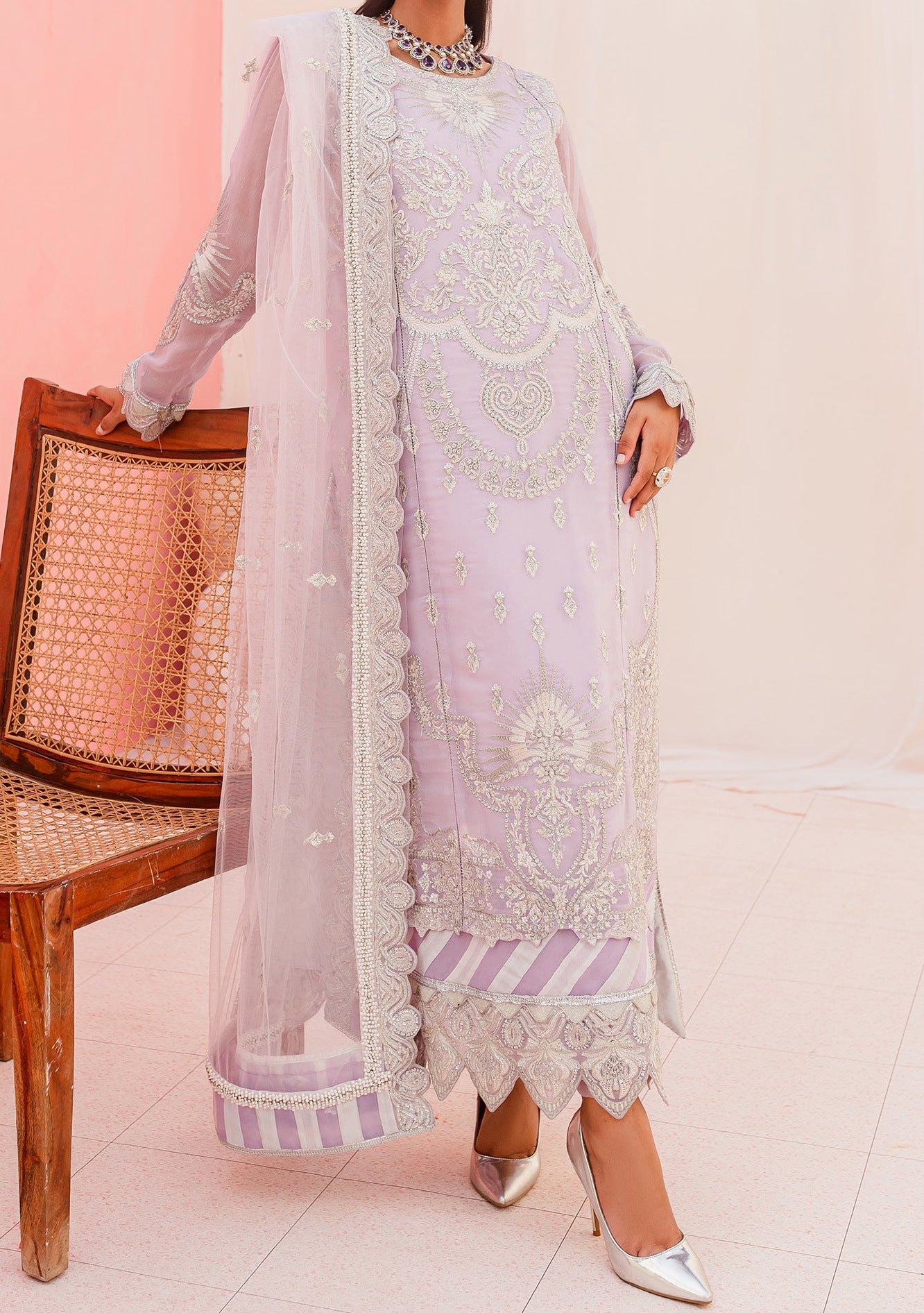 Maryum N Maria Murat Pakistani Chiffon Dress - db23348