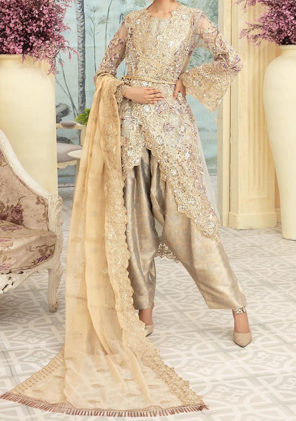 Maryum N Maria Premium Embroidered Pakistani Dress - db13197