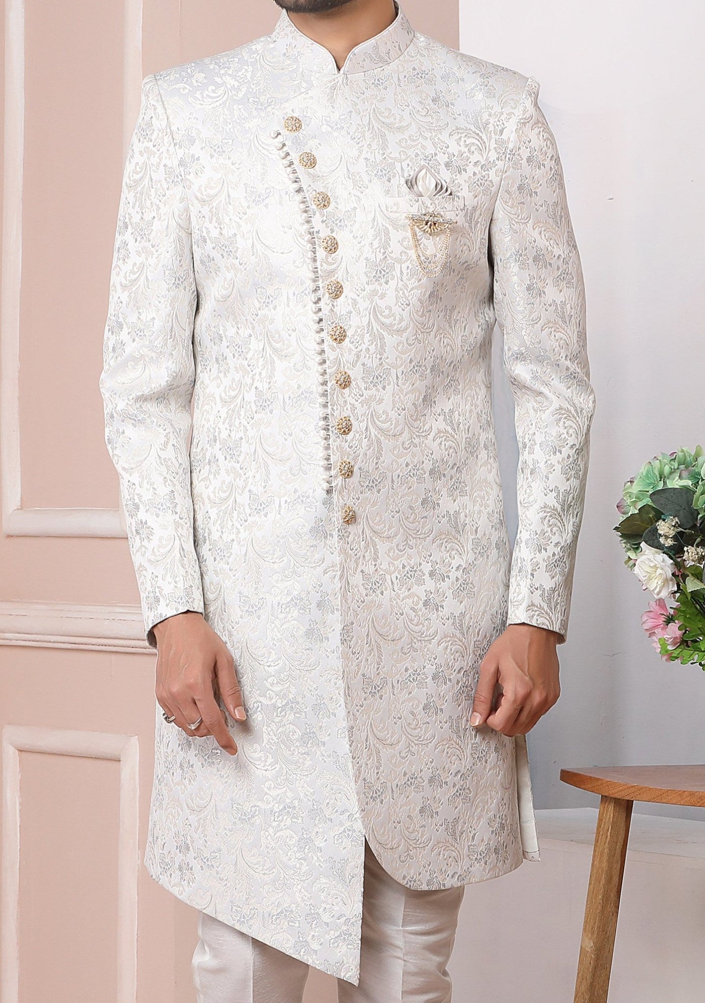 Men's Indo Western Party Wear Sherwani Suit - db20454