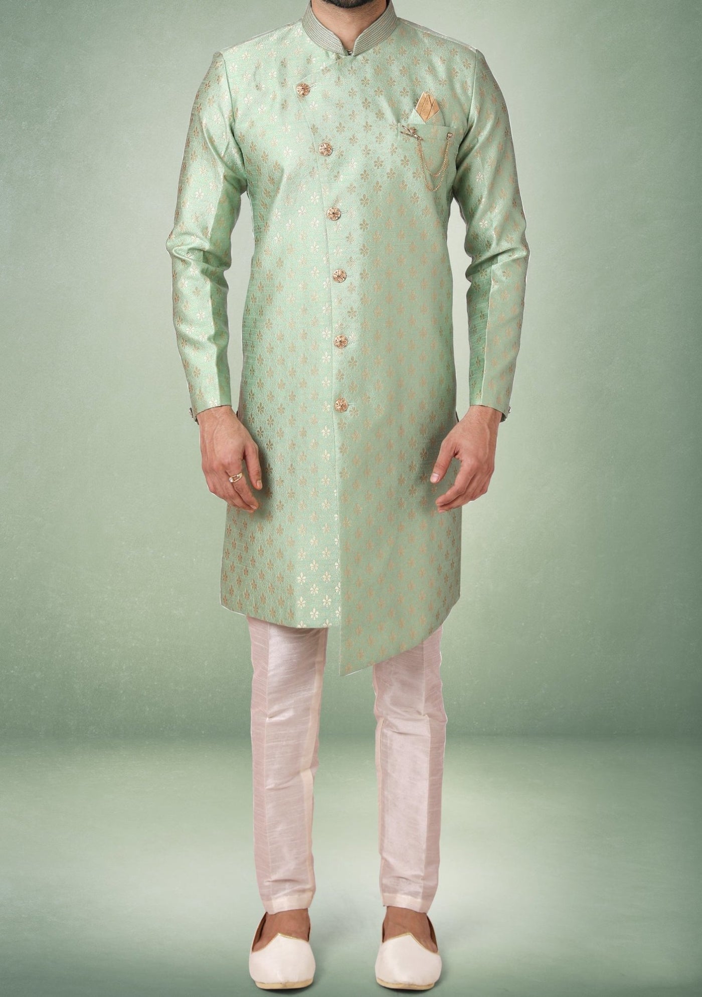 Men's Indo Western Party Wear Sherwani Suit - db18046