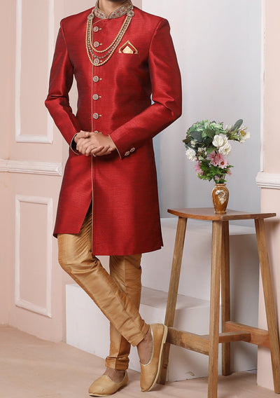 Men's Indo Western Party Wear Sherwani Suit - db20403