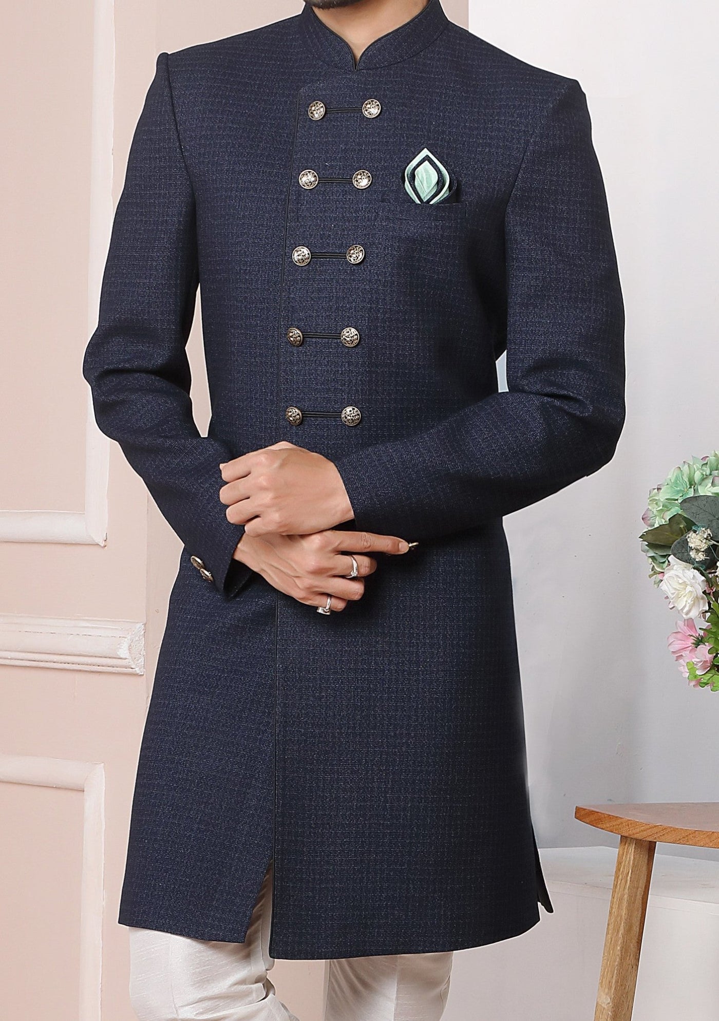 Men's Indo Western Party Wear Sherwani Suit - db20471