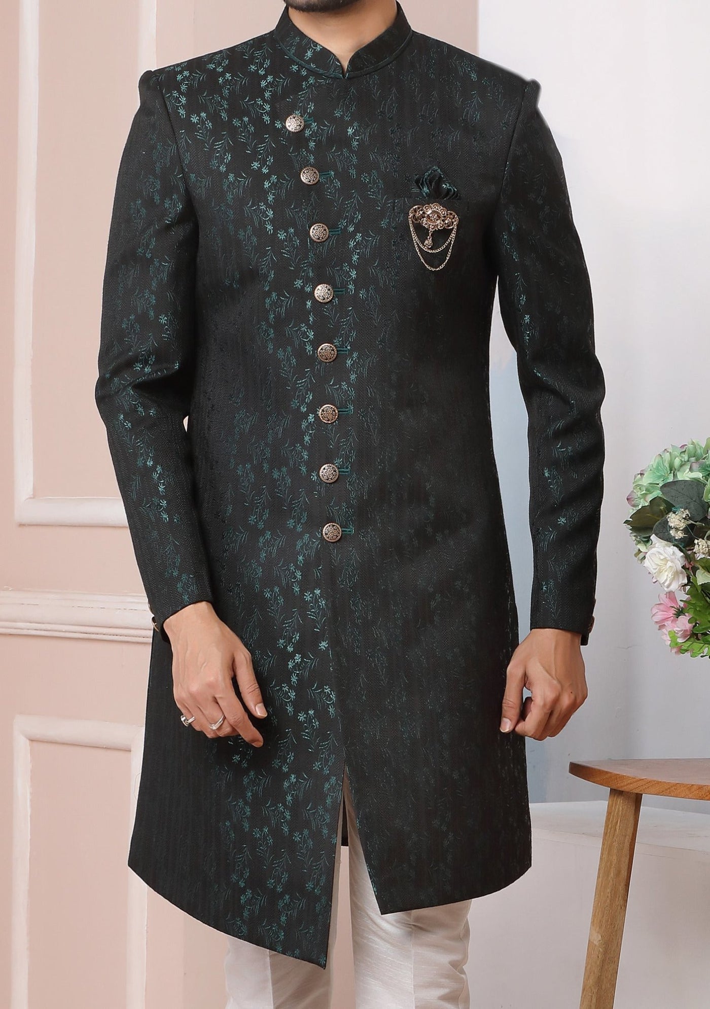 Men's Indo Western Party Wear Sherwani Suit - db20465
