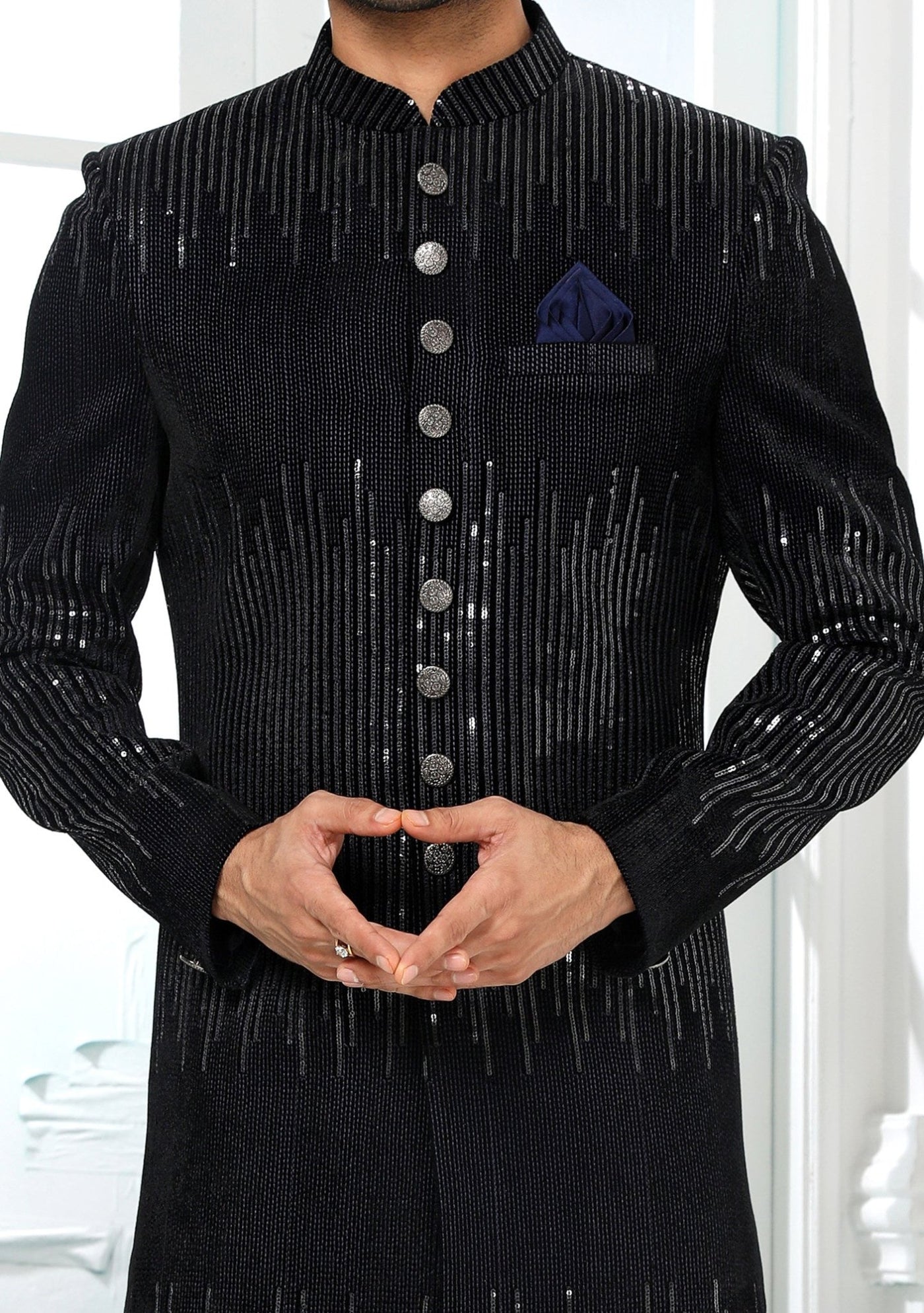 Men's Indo Western Party Wear Sherwani Suit - db20442