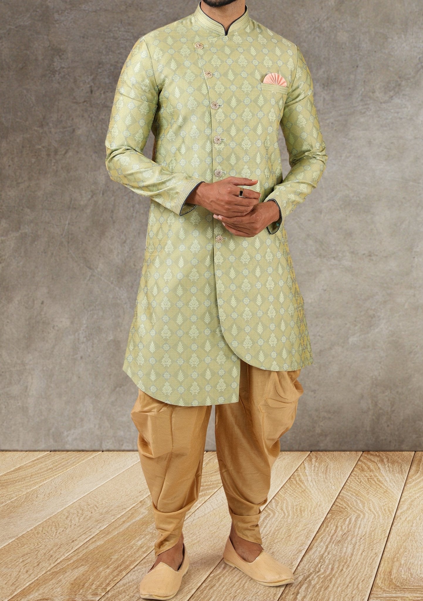Men's Semi Indo Western Party Wear Sherwani Suit