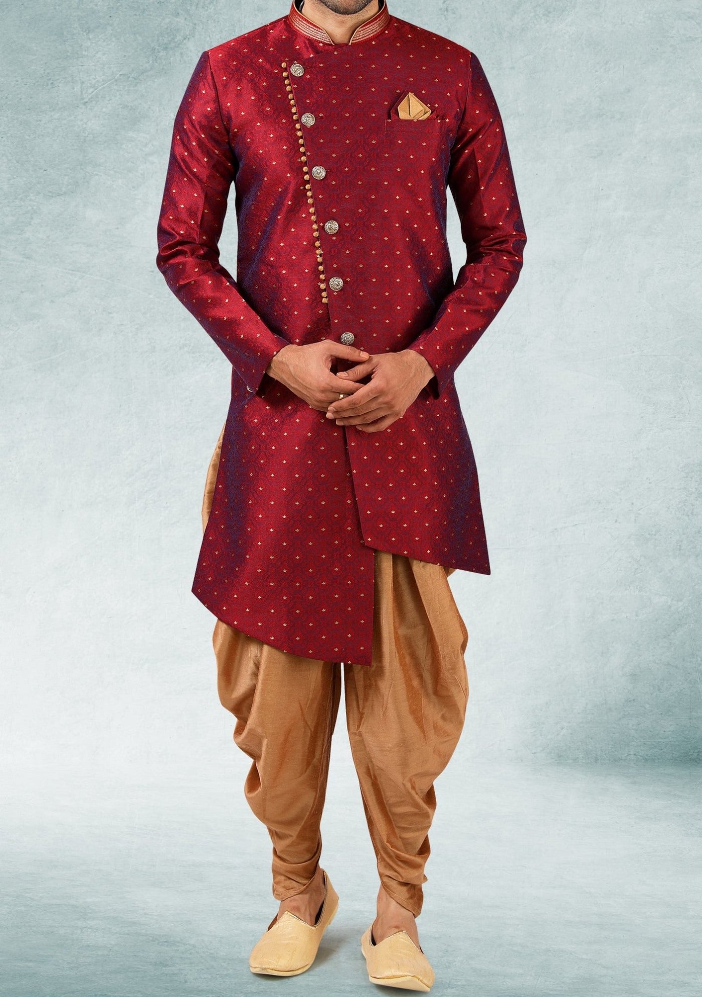 Men's Indo Western Party Wear Sherwani Suit - db20672