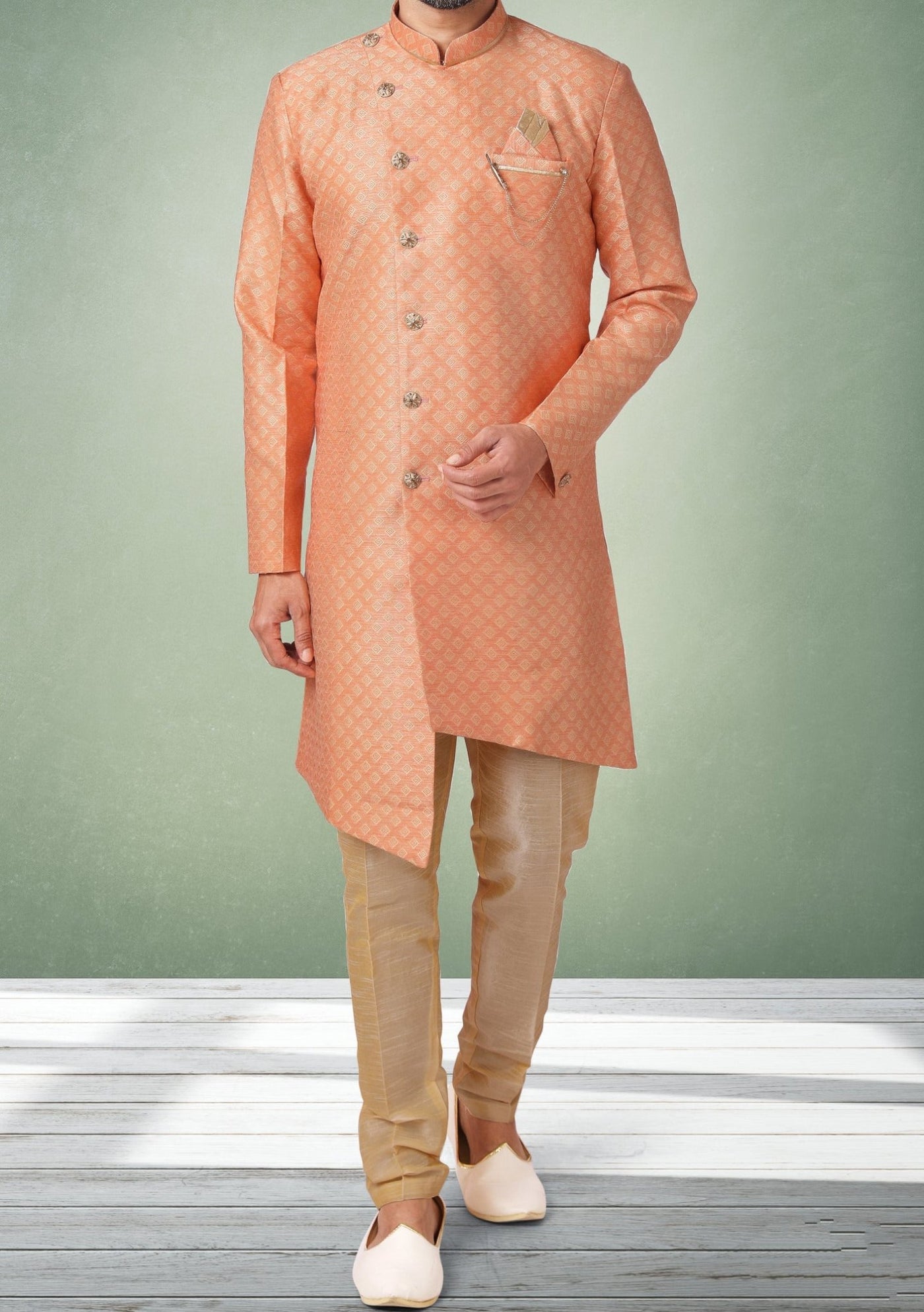 Men's Indo Western Party Wear Sherwani Suit - db18043