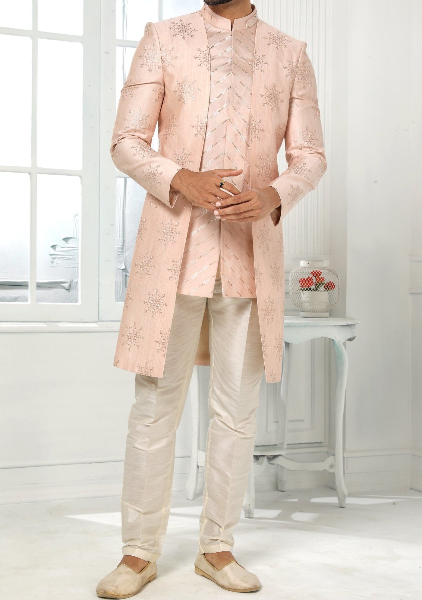 Men's Indo Western Party Wear Sherwani Suit With Jacket - db20434