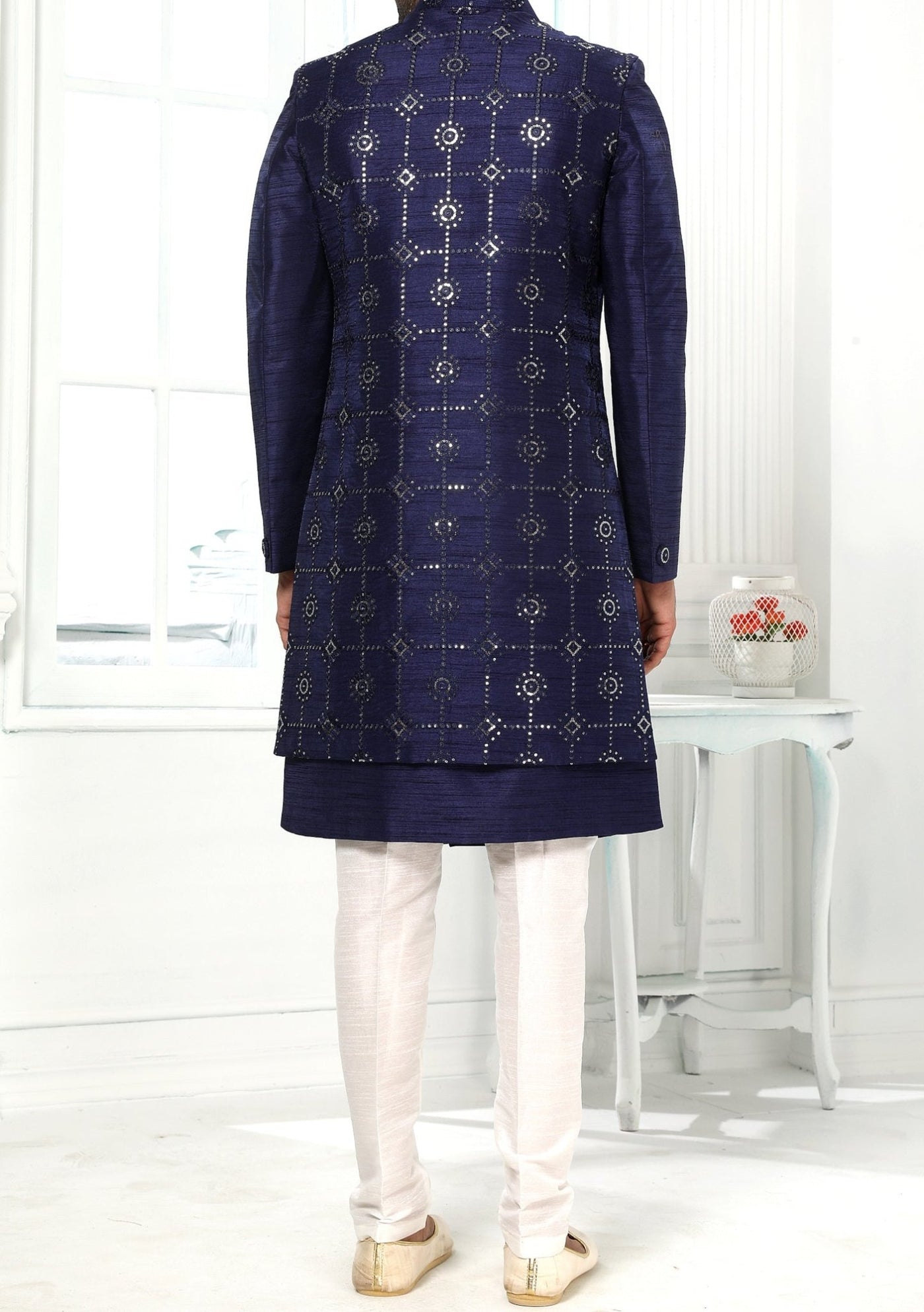 Men's Indo Western Party Wear Sherwani Suit With Jacket - db20441