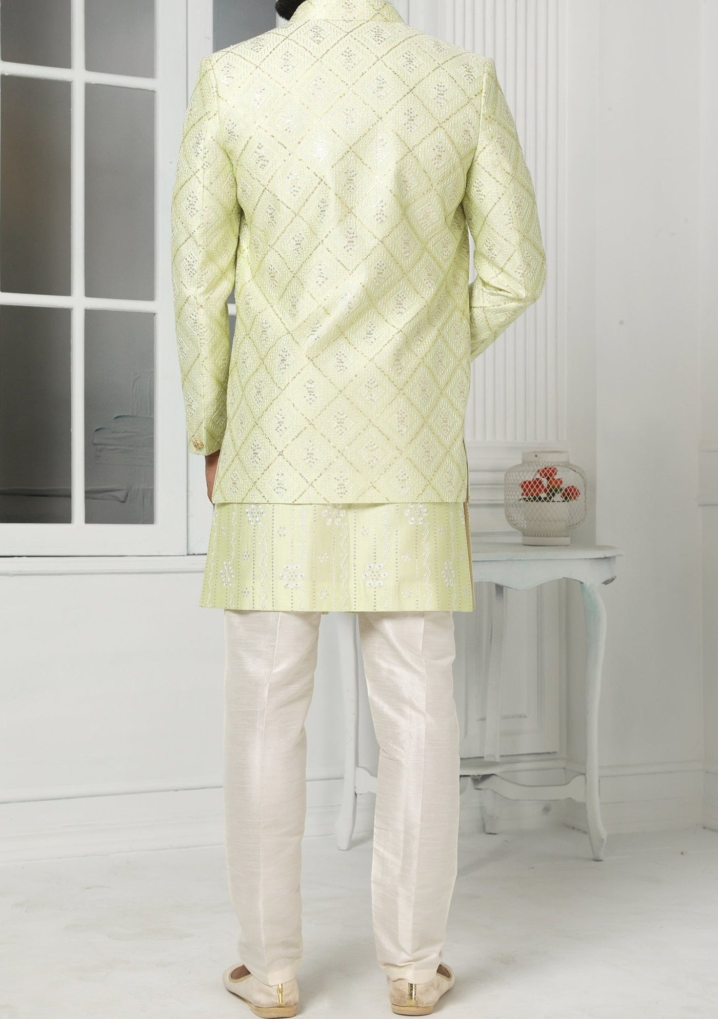 Men's Indo Western Party Wear Sherwani Suit With Jacket - db20432