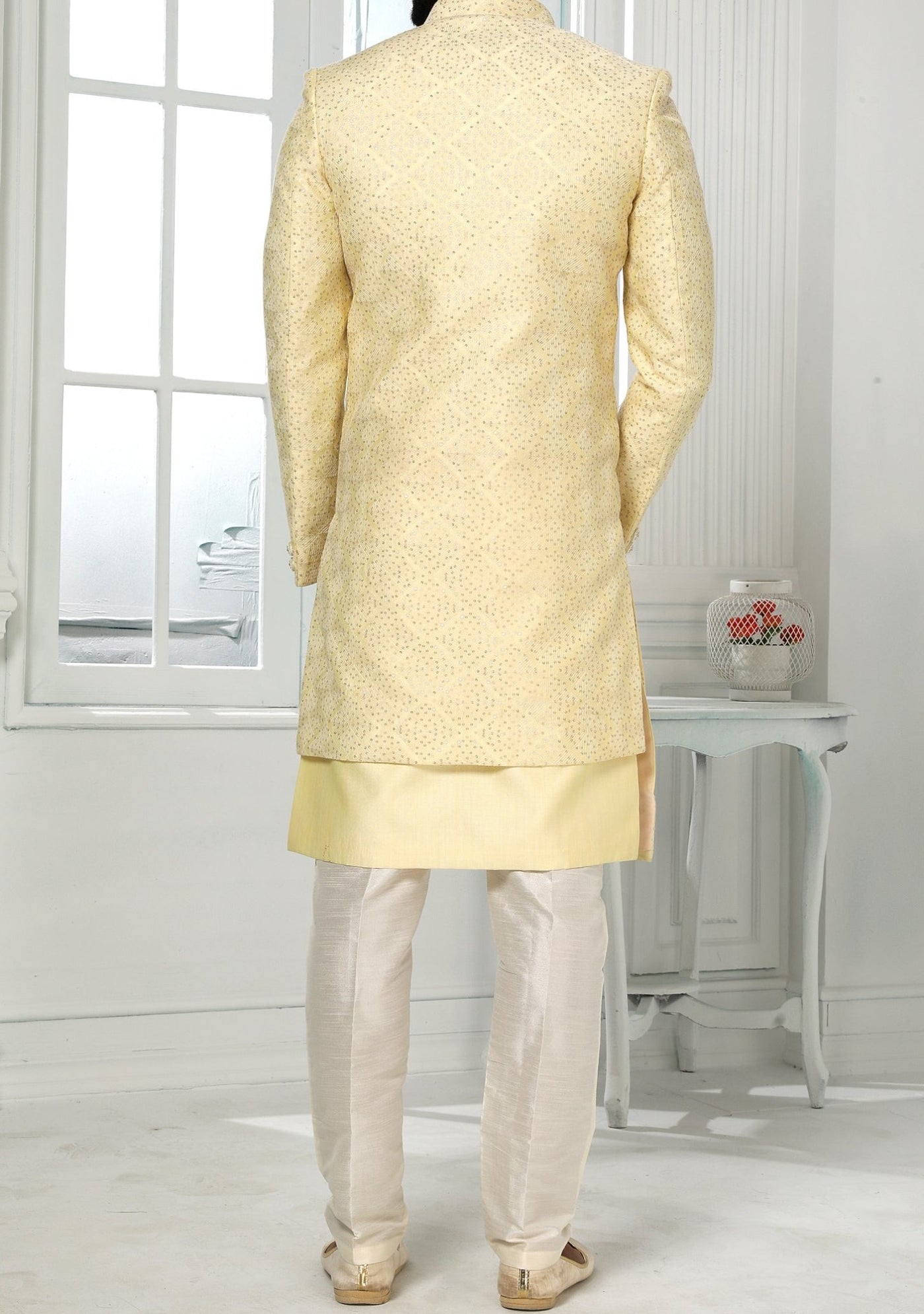 Men's Indo Western Party Wear Sherwani Suit With Jacket - db20429