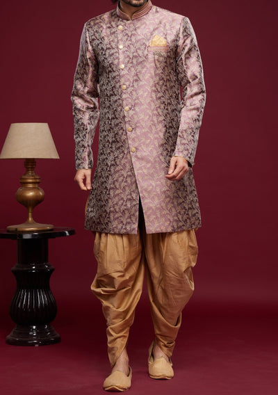 Men's Semi Indo Western Party Wear Sherwani Suit - db23843