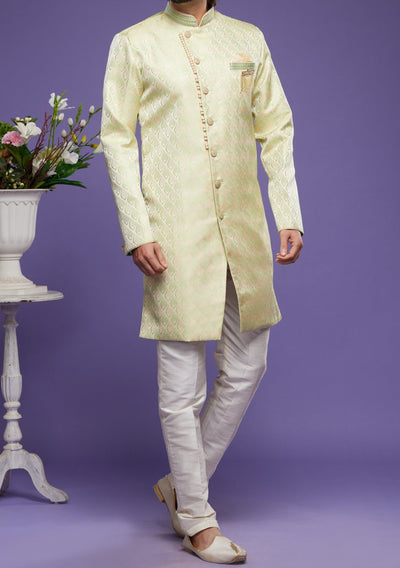 Men's Semi Indo Western Party Wear Sherwani Suit - db23863