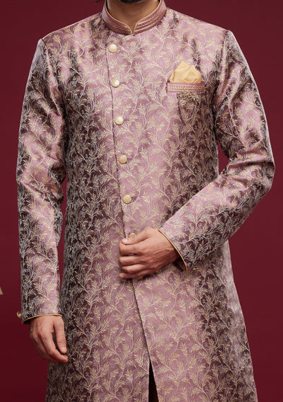 Men's Semi Indo Western Party Wear Sherwani Suit - db23843