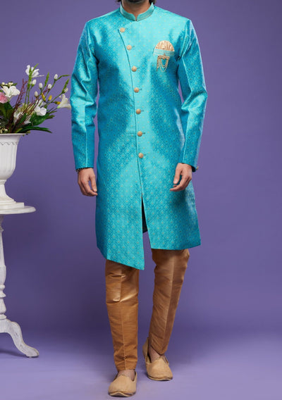 Men's Semi Indo Western Party Wear Sherwani Suit - db23870