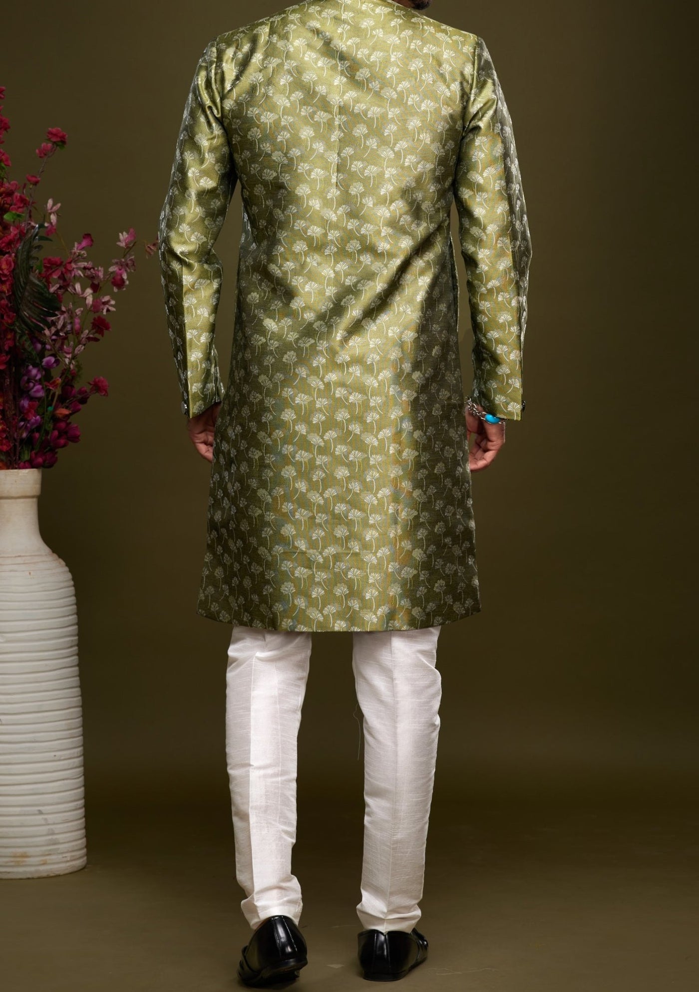 Men's Semi Indo Western Party Wear Sherwani Suit - db23868