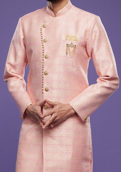 Men's Semi Indo Western Party Wear Sherwani Suit - db23865