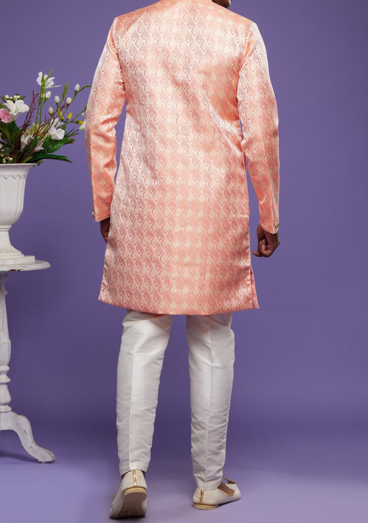 Men's Semi Indo Western Party Wear Sherwani Suit - db23862