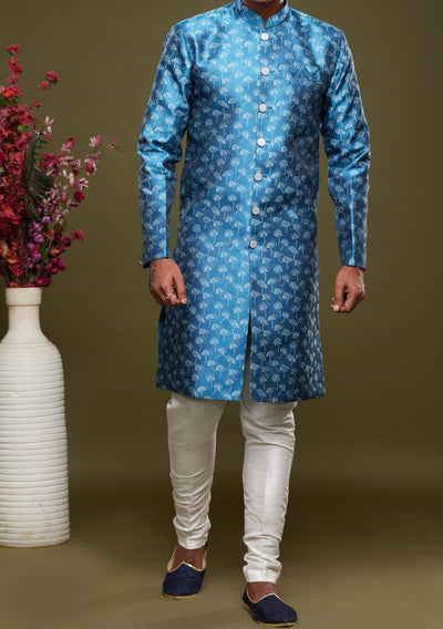 Men's Semi Indo Western Party Wear Sherwani Suit - db23867