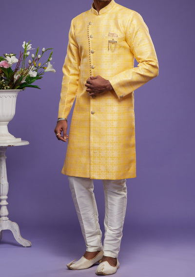 Men's Semi Indo Western Party Wear Sherwani Suit - db23864