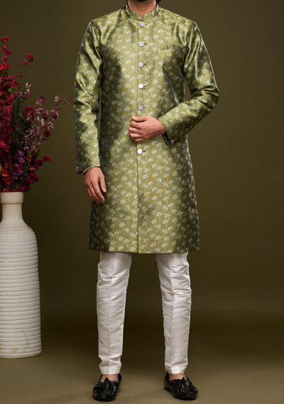 Men's Semi Indo Western Party Wear Sherwani Suit - db23868