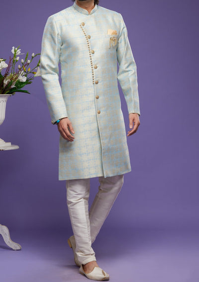 Men's Semi Indo Western Party Wear Sherwani Suit - db23866