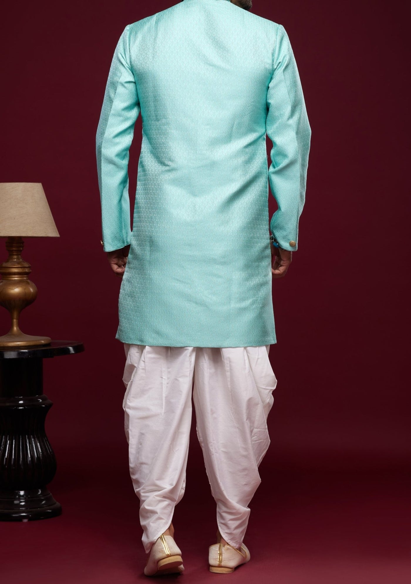 Men's Semi Indo Western Party Wear Sherwani Suit - db23840