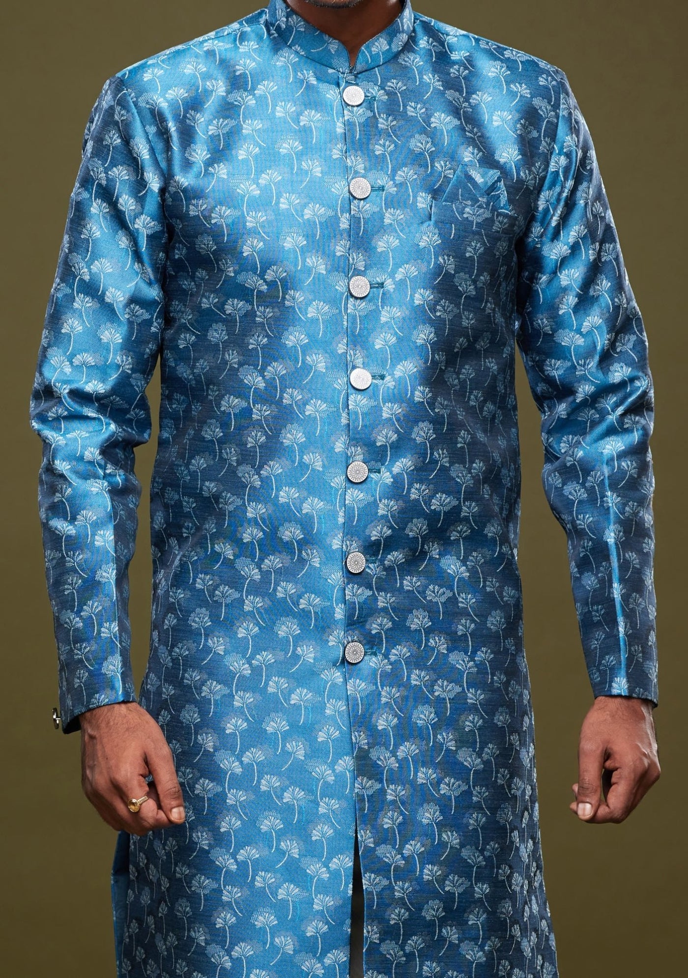 Men's Semi Indo Western Party Wear Sherwani Suit - db23867