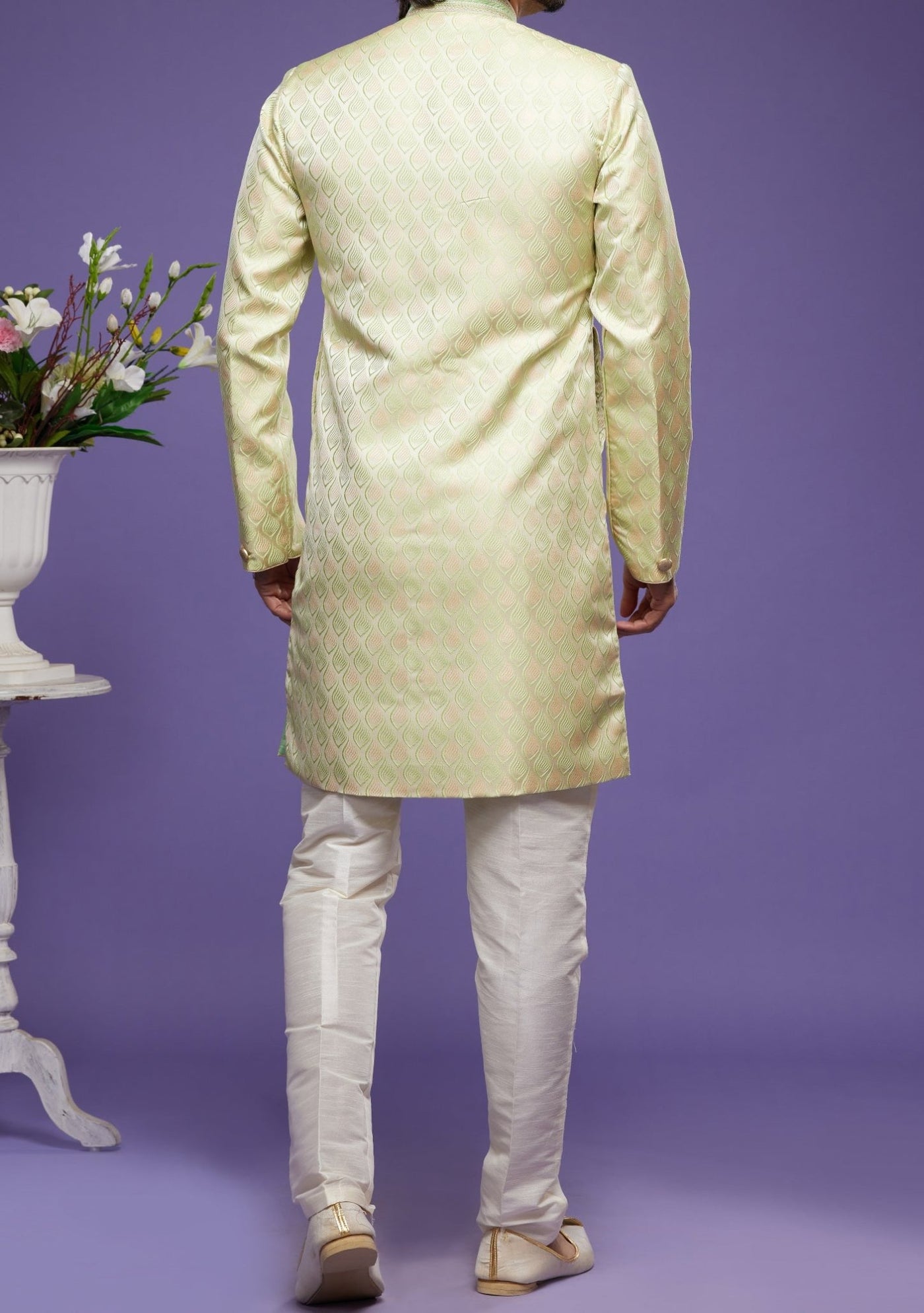 Men's Semi Indo Western Party Wear Sherwani Suit - db23863