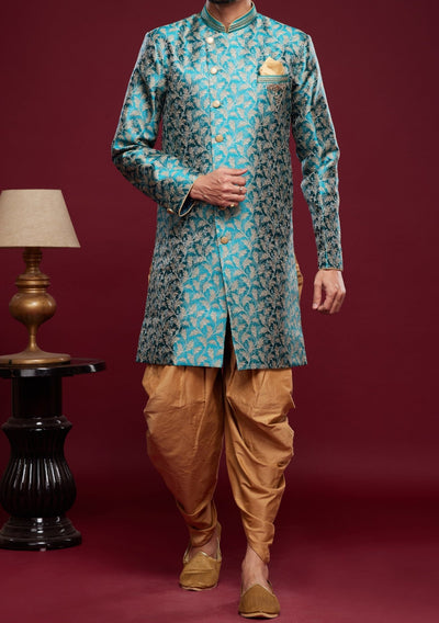 Men's Semi Indo Western Party Wear Sherwani Suit - db23844