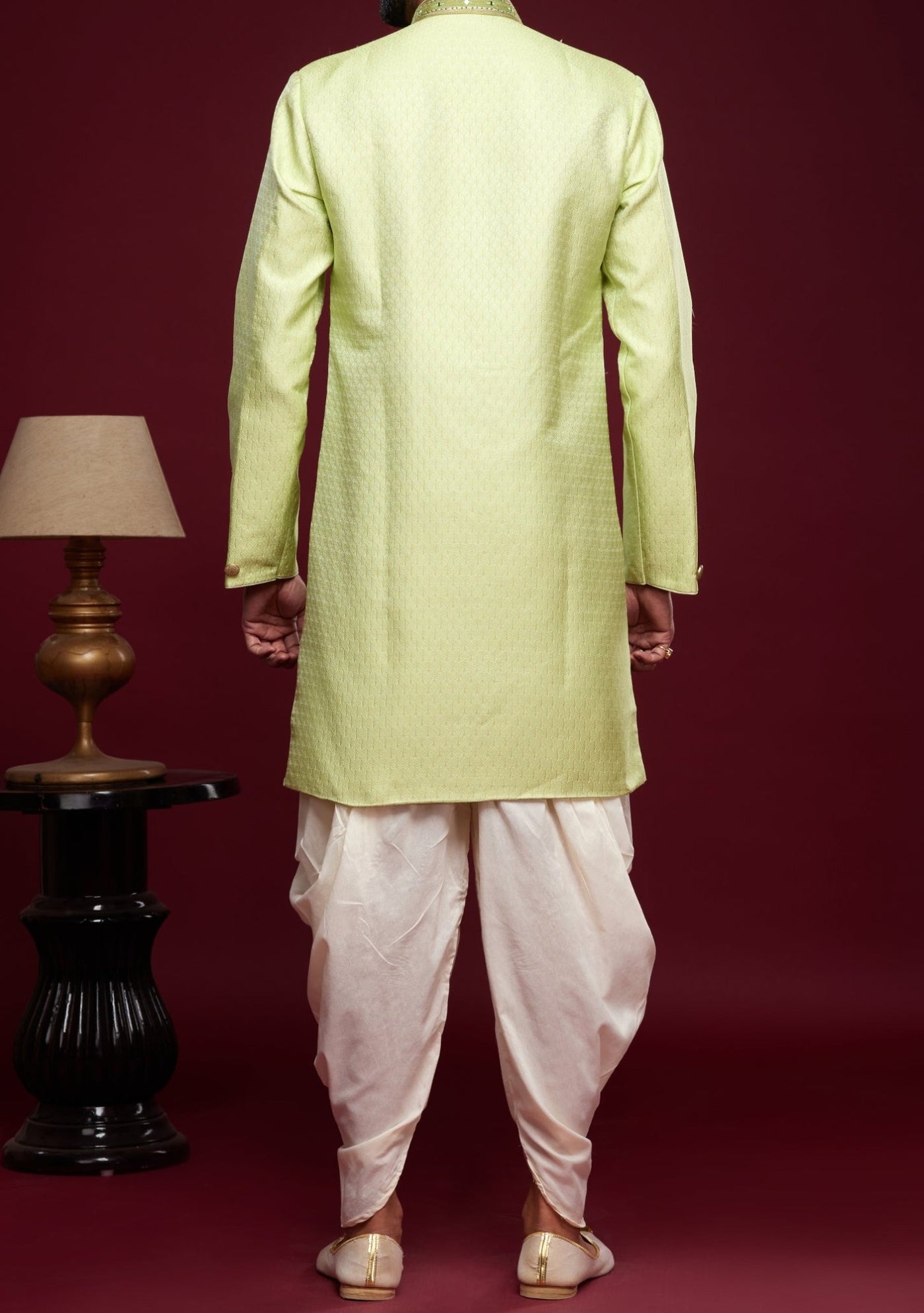 Men's Semi Indo Western Party Wear Sherwani Suit - db23841