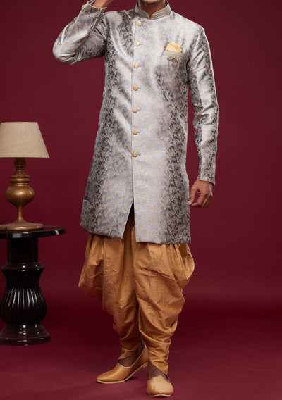 Men's Semi Indo Western Party Wear Sherwani Suit - db23842